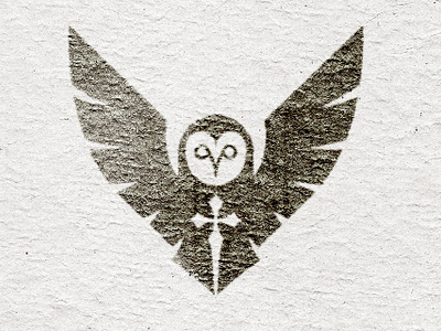 Barn owl logo dark art distressed logo gothic logo logo design owl logo