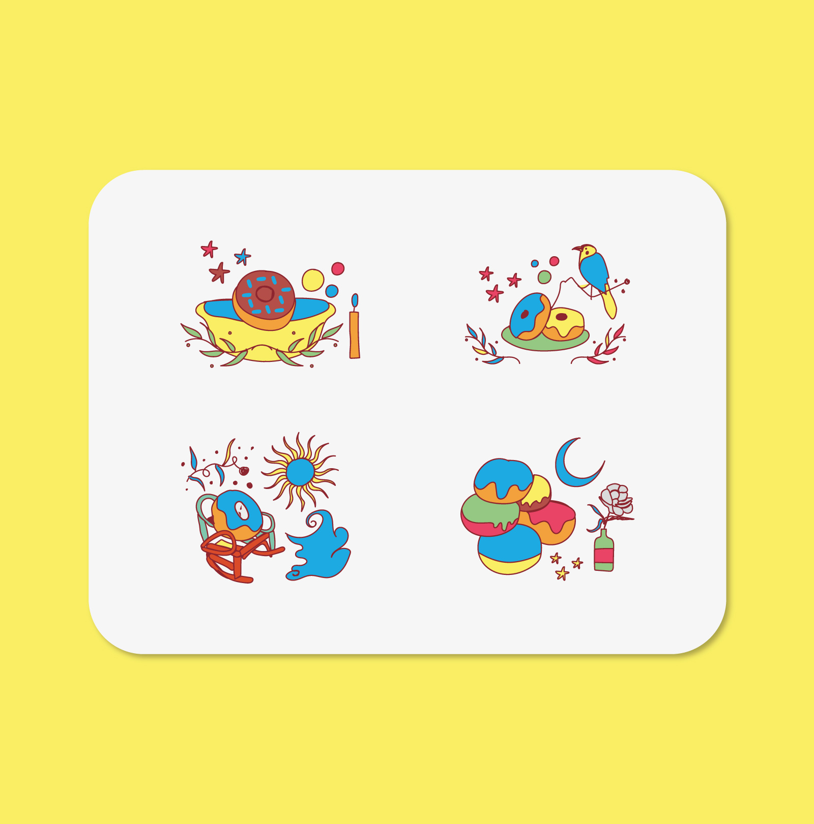 Magic Illustration art bakery flat graphic design illustration moon ui vector