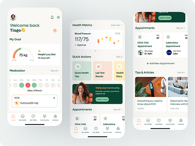 Wellywise Mobile App app app design design health health app ui uiux ux