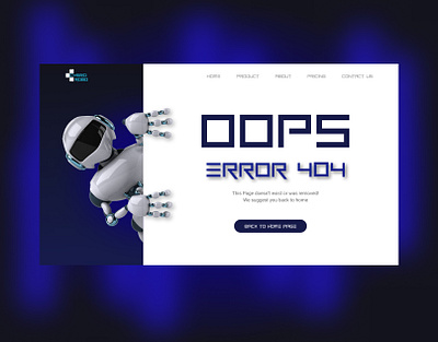 Error 404 Header Design design figma landing page ui uidesign uxui website