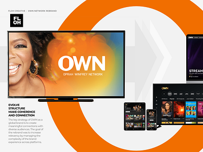 OWN Oprah Winfrey Network Brand Identity Rebrand - Floh Creative animation brand architecture brand design brand identity brand launch brand styleguide branded merchandise branding corporate identity design hand lettering identity design illustration logo logo design logo designer logotype motion graphics on air graphics ui