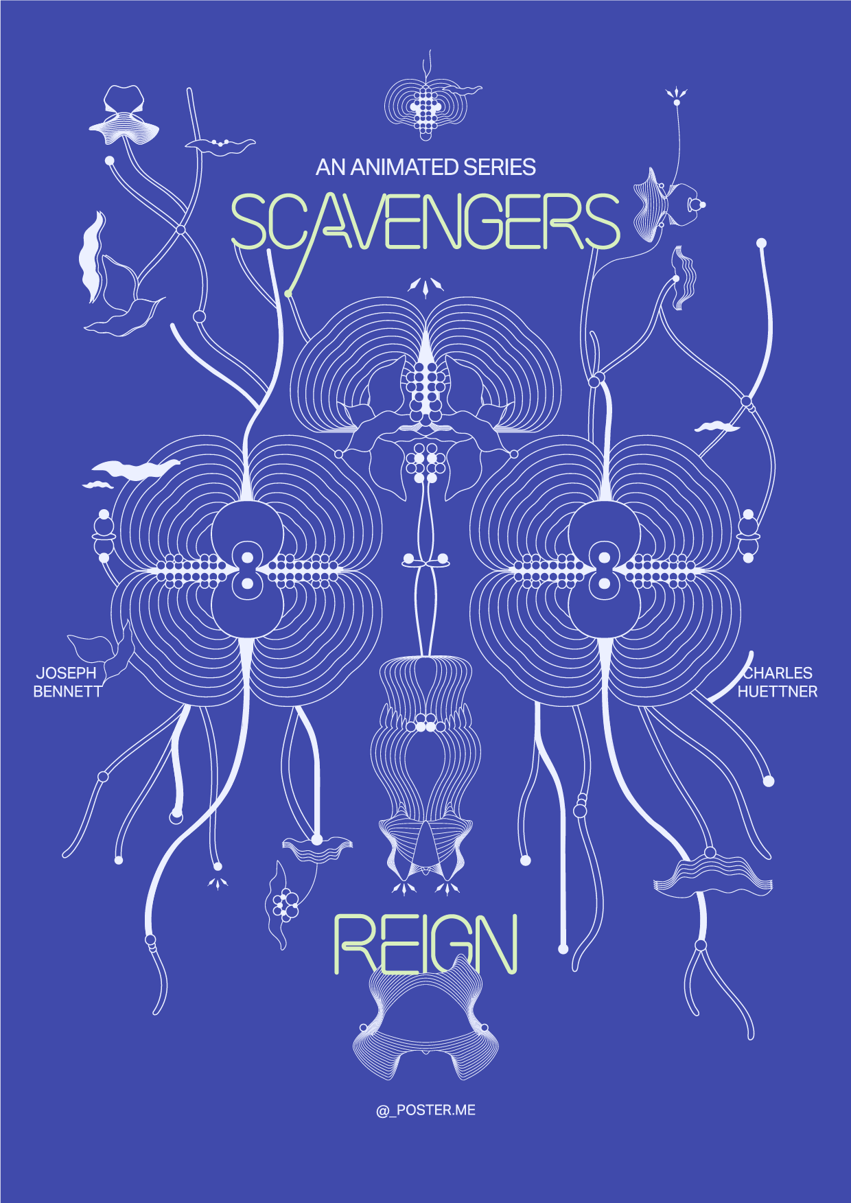Scavengers Reign Poster 3d color design digital graphic design illustration nature science fiction shapes typography visual