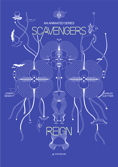 Scavengers Reign Poster 3d color design digital graphic design illustration nature science fiction shapes typography visual