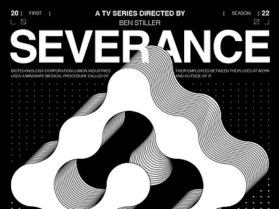 Severance Poster 3d design digital graphic design illustration poster puzzle science fiction severance shapes typography visual