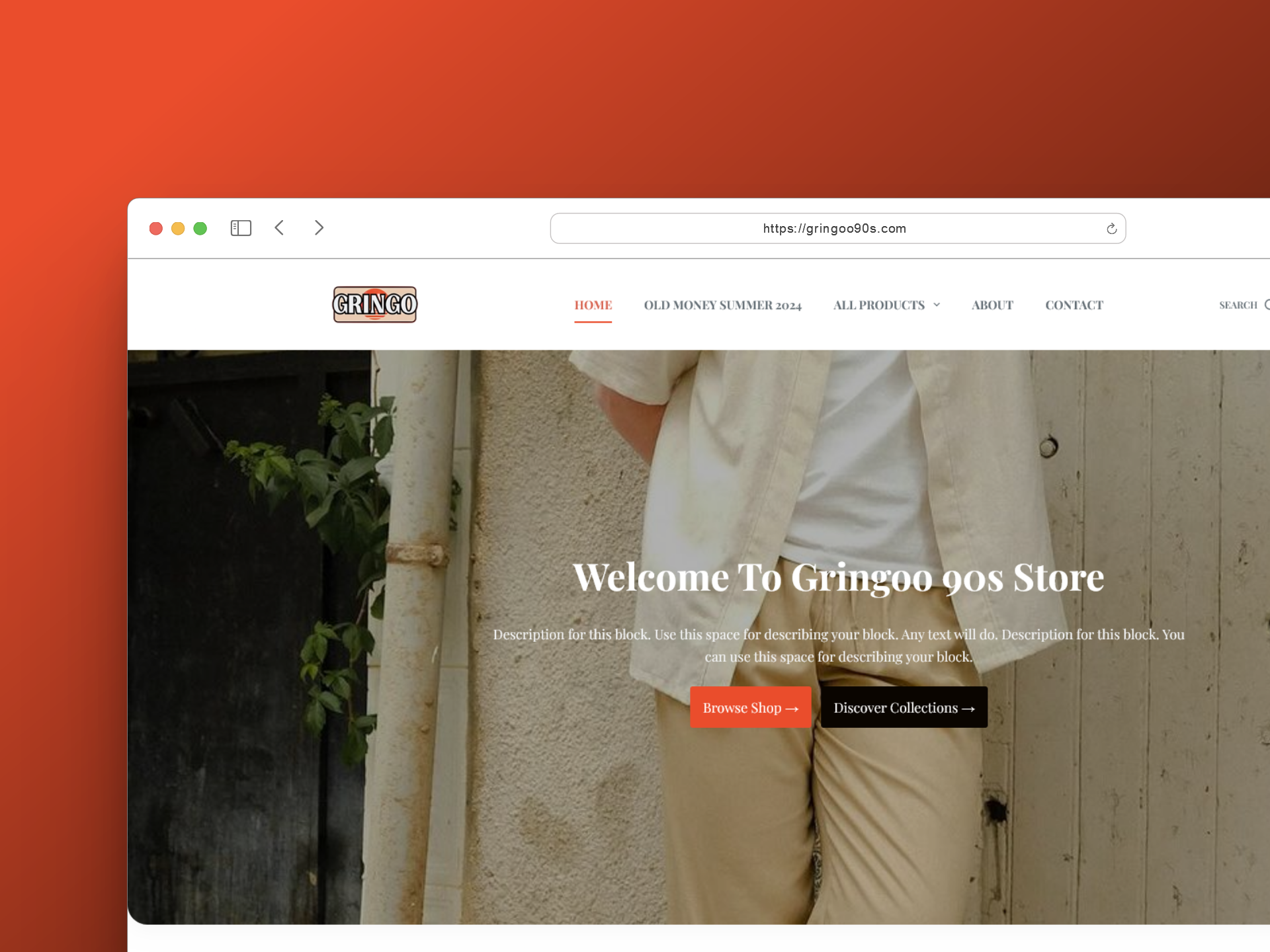 gringoo 90s old money store ui