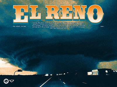 El Reno 2013 EF3 Tornado Poster 90s band branding design edgy graphic design hurricane illustration poster ui
