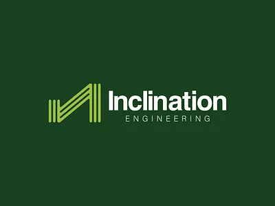 Inclination Engineering - Brand Design american branding construction design engineering graphic design green illustration inclination logo michigan typography vector
