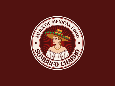 Logo For Sombreo Charro design emblem girl graphic design illustration ilustractor logo mexico retro tshirt vector vintage