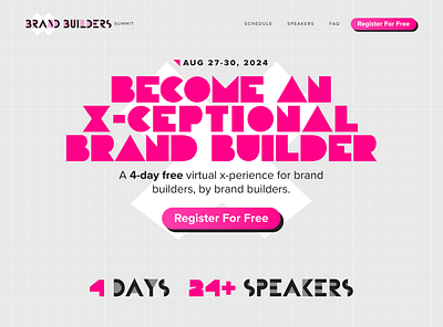The Brand Builders Summit Website + Branding branding conference geometric logo design summit ui ux web ite website x