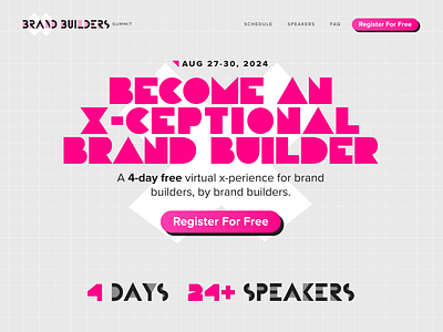 The Brand Builders Summit Website + Branding branding conference geometric logo design summit ui ux web ite website x