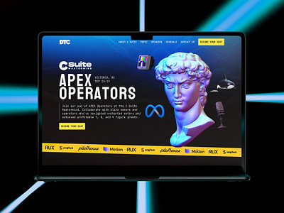 C-Suite Mastermind | Apex Operators Landing Page event page hero section landing page visual design