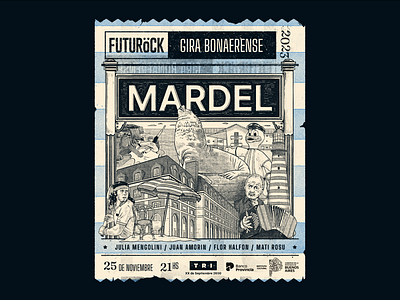 Futurock Gira Bonaerense 2023 | Mar del Plata argentina buenos aires futurock illustración illustration mar del plata mardel mdq