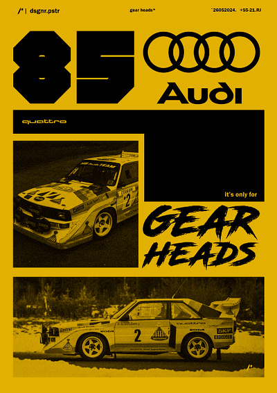 Gear Head carros cars corrida design gear heads graphic design photoshop poster race