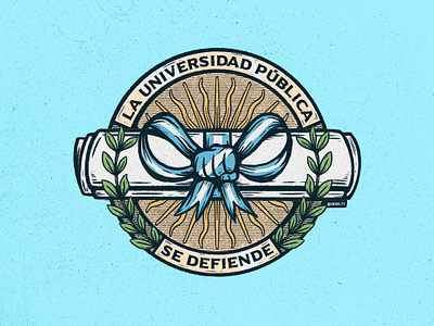 La universidad pública se defiende argentina buenos aires diploma graphic design illustration uba universidad university