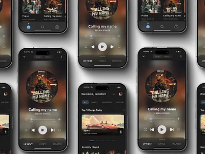 Music player UI Design ui