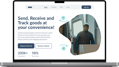 OBL- A delivery business website design b2b design figma interface design ui uidesign uiux