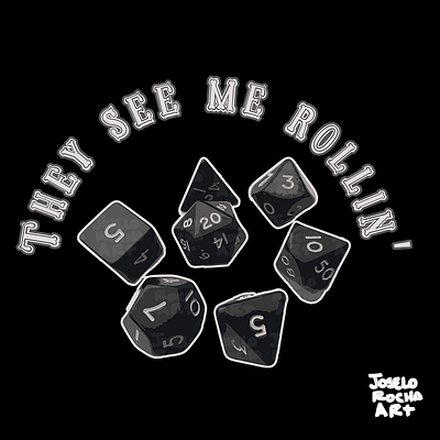 Funny Dungeons Dragons T-Shirt: They See Me Rollin joro