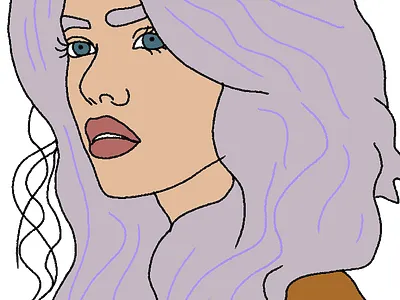 Girl illustration artist artwork color digital digital art digital illustrations purple