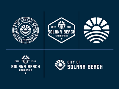 City Of Solana Beach Logo Redesign Concept brand identity branding california graphic design icon logo logotype minimal logo redesign redesign concept simple logo sun logo visual identity