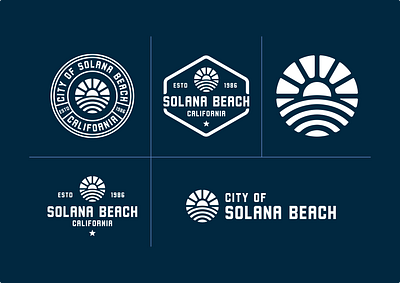 City Of Solana Beach Logo Redesign Concept brand identity branding california graphic design icon logo logotype minimal logo redesign redesign concept simple logo sun logo visual identity