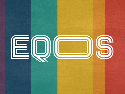 Eqoos Decorative Font app banner branding decorative font display inline logo modern font poster stripes typeface typography