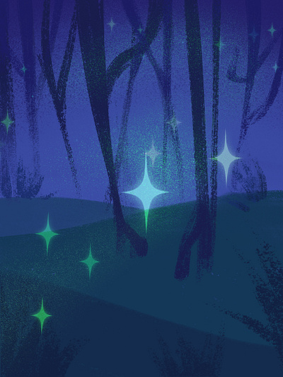Magical Forest ✧ background design illustration procreate stylization stylized