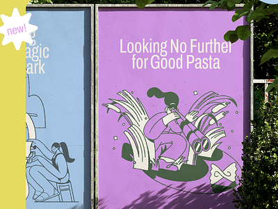 Pasta Kitchen | Brand Illustrations brand illustration branding character illustration nature park pasta poster