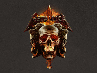 Metallica 3d apparel design band merch graphic design heavy metal metallica photoshop