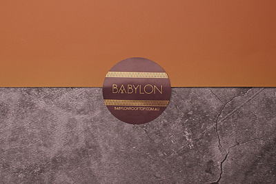 Babylon Emboss Paper Stickers Australia brand stickers branding custom stickers embossed embossed stickers labels round stickers sticker design sticker supply stickers