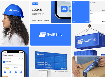SwiftShip - Logistic Branding App brand branding cargo clean delivery express load logistic logistic branding logistic branding app logotype package ship shipment shipping supply tracking visual brand identity visual identity