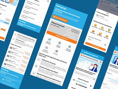 SalingJaga App Design app crowfunding desgin illustration salingjaga ui ui design