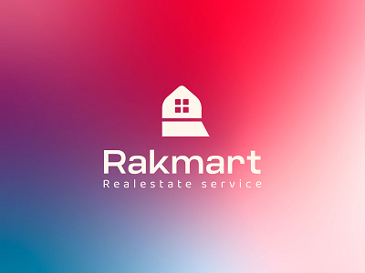 Rakmart logo for realestate company branding custom logo home icon logo logo mark r with room realestate