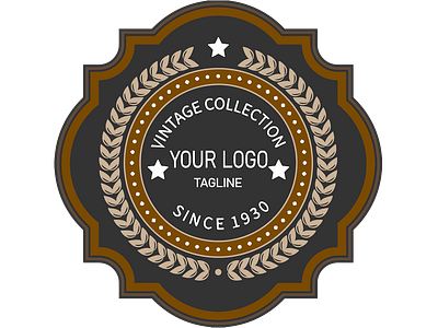 Vintage-Collection-Logo-009-1600 app branding design graphic design illustration logo logos typography ui vector