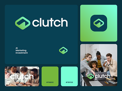 Clutch ai app branding c clogo combination design dualmeaning graphic design investment logo logodesign logomark marketing visualdesign wordmark