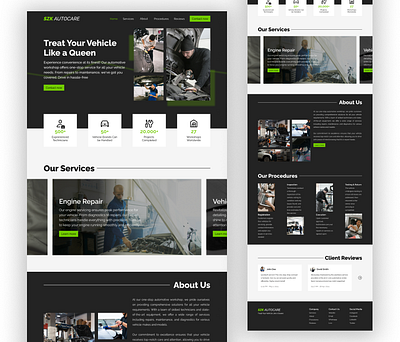 One-Stop Automobile Service Website Design ui vehicle service website design