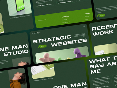 One man studio agency animation branding landingpage protfolio ui ux webdesign website