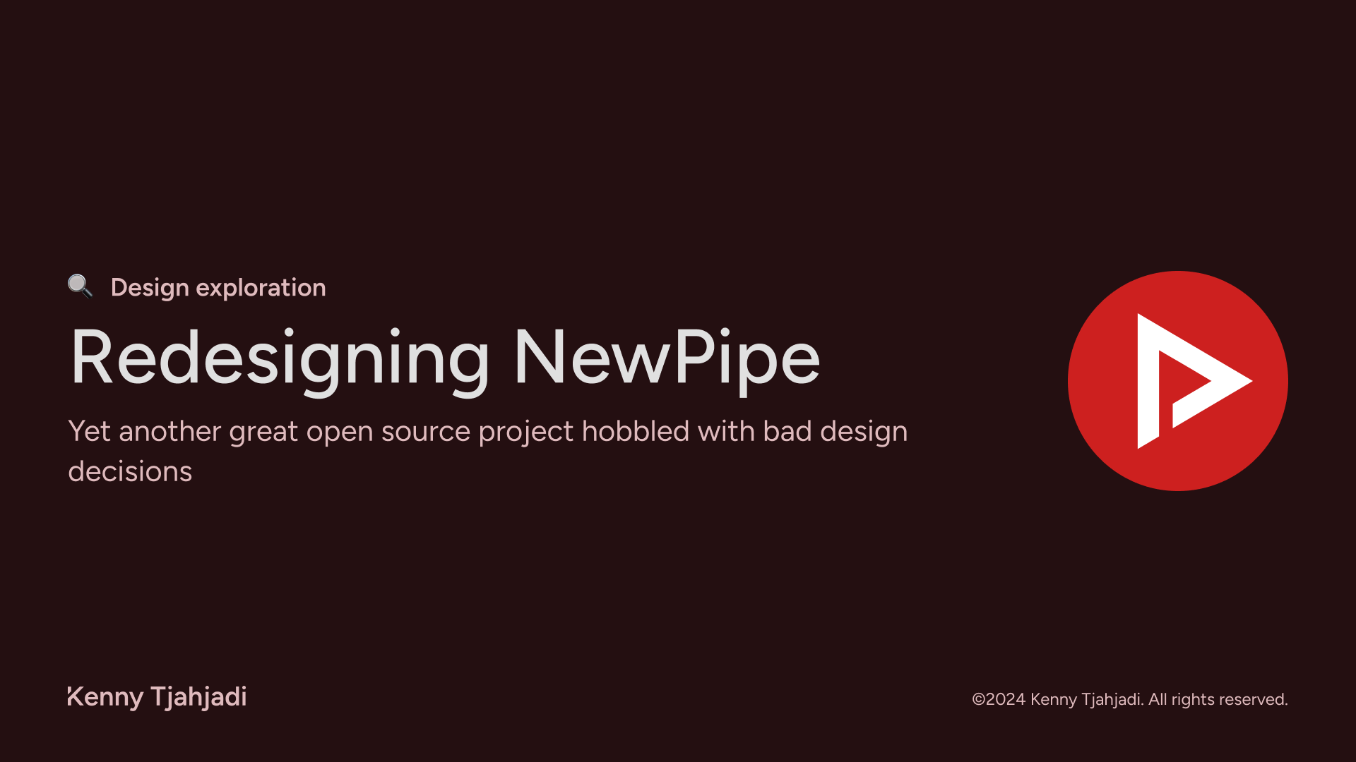 Redesigning NewPipe: A Design Exploration copywriting design ui ux