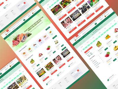 Grocery Store Online Shop Ui Design ecommerce ecommercedesign groceryshopuidesign grocerystoreui modernuidesign onlinegrocery onlineshopui productlistingui retailuidesign ui