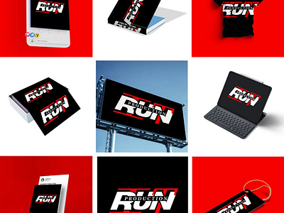 RUN IT PRODUCTION 3d branding graphic design logo