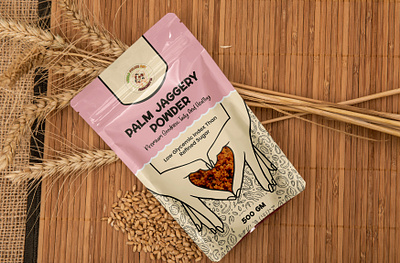 Jaggery Powder Pouch Packaging Design dry food food packaging jaggery pouch jaggery powder label design packaging design packaging designer packaging expert pouch packaging product packaging snack packaging stand up pouch
