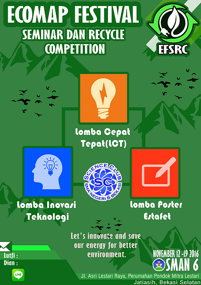 Ecomap Festival eco environtment event lomba mipa poster sman6bks