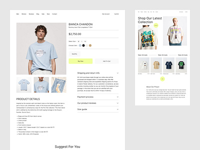 T-shirt selling E-commerce platform brand branding creative design e commerce design landing page minimal online store product product design purchase selling shopify shopping store ui ux visual interface web