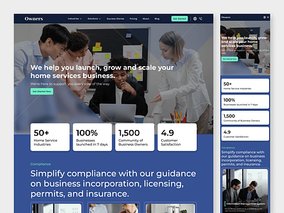 Company Profile Website Home Page company profile ui ux