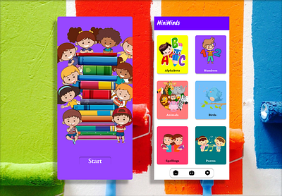 Kids Learning App Ui Design 3d animation app appui design education figma graphic design kids learning mobileui ui uiux