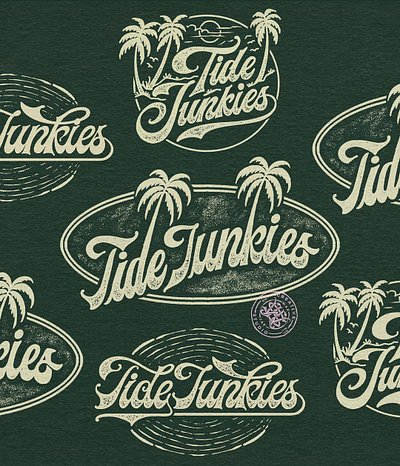 Tide Junkies beach branding company brand logo company branding company logo design graphic design hawaii illustration logo typeface