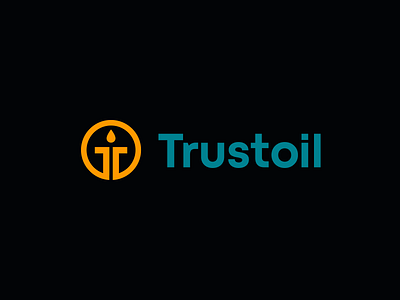 Trust Oil blob brand identity branding circle design drop emblem geometric graphic design icon identity logo logotype mark minimalist monogram petroleum trading company simple symbol trust oil