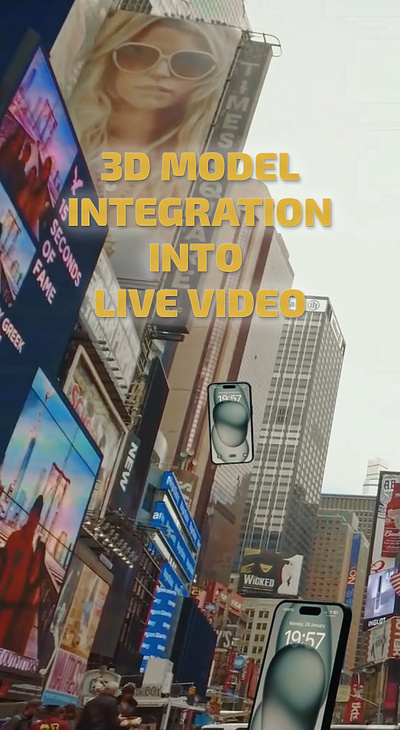 Integration 3D to live video 3d animation integration iphone motion graphics vfx video