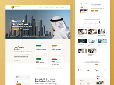 UAE Ministry website design branding clean design documents filters goverment interface minimal mobile app platform product design services ui web web 3.0 web platform website