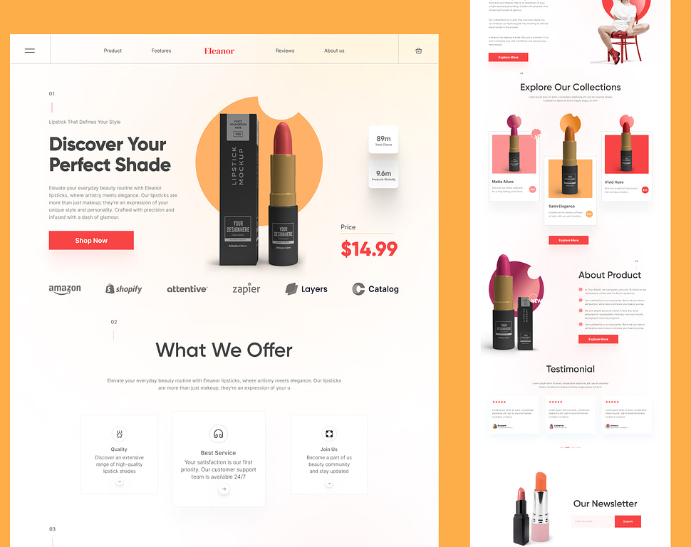 Shopify Prodact Page/Landing Page Design by ab Jahid on Dribbble