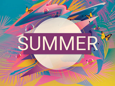 Summer Flyer abstract download flyer flyer template graphic design graphicriver poster poster design poster template psd summer flyer summer party template